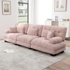 Flieks 3-Sitzer Sofa, Cloud Sofa aus Chenille mit 3 Lenden- & 2 Dekokissen, Rosa Bild 3