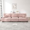 Flieks 3-Sitzer Sofa, Cloud Sofa aus Chenille mit 3 Lenden- & 2 Dekokissen, Rosa Bild 2