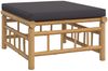 vidaXL 3-tlg. Garten-Lounge-Set mit Dunkelgrauen Kissen Bambus 362305 Bild 5