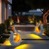 LED Solarleuchte, Skulptur, grau, gold, H 34,5 cm Bild 2
