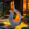LED Solarleuchte, Skulptur, grau, gold, H 34,5 cm Bild 3