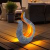 LED Solarleuchte, Skulptur, grau, gold, H 34,5 cm Bild 5