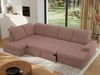 Ecksofa, Wohnzimmer U Couch, Polstersofa mit Bettkasten - MADRITO U - Rosa Boucle - Links Bild 3