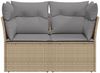 vidaXL Gartensofa mit Kissen 2-Sitzer Beige Poly Rattan 366102 Bild 4