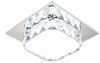 oyajia LED Deckenleuchte Moderne 9K Kristall Edelstahl Deckenlampe, 16W Unterputz Deckenleuchte, ‎Kaltweiß, Luxus Mini Kronleuchter LED Deckenlampe, für Flur, Esszimmer, Hotel Bild 2
