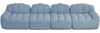 Modulares Ecksofa 79cm×366cm×104cm aus granuliertem Fleece – rahmenloses Wohnzimmersofa in Blau Bild 3