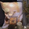Kissen Deko braun Laternenglanz 40x40 Polyester kissenbezug Dekokissen Bild 3