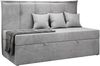 Kinderbett BANCO, Boxspringbetten für Kinderzimmer, Jugendbett, Einzelbett mit Matratze - Hellgrau Velvet - Topper Visco Bild 4