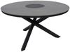 Gartenesstisch Kenora aus Aluminium und Keramik, modern, rund in Grau, für 4–6 Personen Bild 1