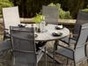 Gartenesstisch Kenora aus Aluminium und Keramik, modern, rund in Grau, für 4–6 Personen Bild 4