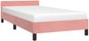 vidaXL Bettgestell mit Kopfteil ohne Matratze Rosa 90x190 cm Samt 347548 Bild 3