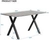 KLAM HOME Esstisch Moderner Esstisch Mit Kreuzbein Design In Eiche Und Schwarz (140x80cm Rechteckiger Tisch Aus Schmiedeeisen Und MDF), Vielseitiger Ess- Und Couchtisch Mit Hoher Tragkraft Bild 3