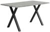 KLAM HOME Esstisch Moderner Esstisch Mit Kreuzbein Design In Eiche Und Schwarz (140x80cm Rechteckiger Tisch Aus Schmiedeeisen Und MDF), Vielseitiger Ess- Und Couchtisch Mit Hoher Tragkraft Bild 2