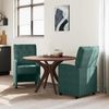 vidaXL Esszimmerstühle mit Rollen 2 pcs Dunkelgrün 58 x 67 x 97 cm 42017868 Bild 3