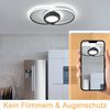 ZMH Deckenleuchte LED Wohnzimmerlampe Modern - Deckenlampe 48W mit Fernbedienung Schwarz Schlafzimmerlampe für Wohnzimmer Schlafzimmer Bild 3