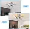 ZMH LED Deckenleuchte Schlafzimmerlampe Modernes Design Chrom 12W Innen 3000K Warmweiß Bild 4