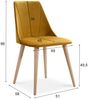 Essgruppe Weiss HGL-Tisch mit 4 Gelb CAROS Stühlen für Esszimmer oder Küche Bild 4