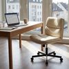 CLP Lounger Eldor Kunstleder höhenverstellbar drehbar mit Rückenlehne bis 135 kg,creme Bild 3