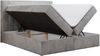 Boxspringbett - Polsterbett mit LED Kopfteil - GOLD-5 - 140x200cm - Hellgrau Velours - H3 Bild 4