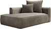 Vente-unique - PINETA Chaise longue SamtStoff Schokoladenbraun - B 115 cm x H 67 cm x L 180 cm Bild 4