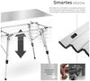 tectake Campingtisch Aluminium Klapptisch - faltbar, wetterfest, 90 x 52 x 47 - 70 cm (Outdoor Beistelltisch Tina, 1-St, 1 tlg), Stabiler Campingtisch mit praktischer Faltfunktion Bild 3