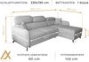 AX LIVING Ecksofa mit Schlaffunktion Ribella 5 in L 265 cm, Samt schokobraun Rechts Bild 5