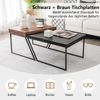 2 Couchtischen Moderner Beistelltisch 120 x 60 x 46 cm Schwarz + Braun Bild 5