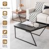 2 Couchtischen Moderner Beistelltisch 120 x 60 x 46 cm Schwarz + Braun Bild 4