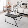 2 Couchtischen Moderner Beistelltisch 120 x 60 x 46 cm Schwarz + Braun Bild 2