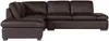 Vente-unique - Ecksofa Leder - Ecke Links - Braun- ONYX II Bild 4