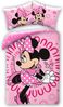 Disney Minnie Mouse Bettwäsche Set aus Baumwolle Bettdeckenbezug 140 × 200 cm mit 70 × 90 cm Kissenbezug Bild 1