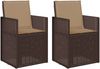 vidaXL Garten Esszimmerstühle 2 pcs Braun und Taupe PP 899995 Bild 2