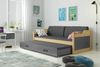 BMS Jugendbett Dawid Kiefer Graphit Bettkasten 2xMatratze Bild 2