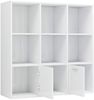 vidaXL Bücherregal Hochglanz-Weiß 98 x 30 x 98 cm Spanplatte [801122] Bild 5