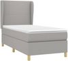 Boxspringbett mit Matratze Stoff Hellgrau 90x190 cm, Härtegrad: H2 [3128325] Bild 3