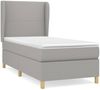 Boxspringbett mit Matratze Stoff Hellgrau 90x190 cm, Härtegrad: H2 [3128325] Bild 2