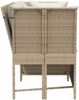 vidaXL Gartensofa mit Kissen Beige Poly Rattan 4104125 Bild 5