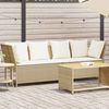 vidaXL Gartensofa mit Kissen Beige Poly Rattan 4104125 Bild 1