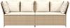 vidaXL Gartensofa mit Kissen Beige Poly Rattan 4104125 Bild 4