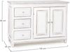 Sideboard Etello aus Mangoholz, Landhausstil, weiß, 120 cm Breite, mit 3 Schubladen und 2 Türen Bild 3