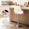 PFCTART Barhocker Barhocker mit Rückenlehne & Fußstütze, höhenverstellbar & drehbar (Set, 2 St, Moderner Küchen- & Barstuhl für Küche, Theke, Bistro & Home Office), Tresenhocker aus Kunstleder: stabil, ergonomisch, hält bis 150 kg Bild 3