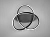LED Deckenleuchte, schwarz, Ring Design, dimmbar, 45 cm, COURSE Bild 5