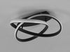 LED Deckenleuchte, schwarz, Ring Design, dimmbar, 45 cm, COURSE Bild 3