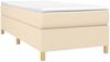 vidaXL Polsterbett, Stoff, Creme, 90x200 cm, Natur Bild 3