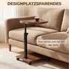PFCTART Beistelltisch Höhenverstellbarer Beistelltisch mit Rollen, C-Tisch für Sofa (Set, 1-St, MDF & Metall, bis 20 kg belastbar), 45–80 cm höhenverstellbar, Feststellrollen & platzsparendem Bild 4