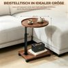 PFCTART Beistelltisch Höhenverstellbarer Beistelltisch mit Rollen, C-Tisch für Sofa (Set, 1-St, MDF & Metall, bis 20 kg belastbar), 45–80 cm höhenverstellbar, Feststellrollen & platzsparendem Bild 2