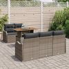 vidaXL Garten-Sofa-Set mit Speicher 6 pcs Grau Poly Rattan 3358134 Bild 3