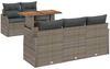 vidaXL Garten-Sofa-Set mit Speicher 6 pcs Grau Poly Rattan 3358134 Bild 2