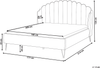 Bett mit Lattenrost AMBILLOU 160 x 200 cm Samtstoff Helles Beige Bild 2
