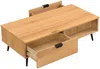 Vente-unique - SINOLO Couchtisch Holz, Platte Beige - B 60 cm x H 38 cm x L 120 cm Bild 5